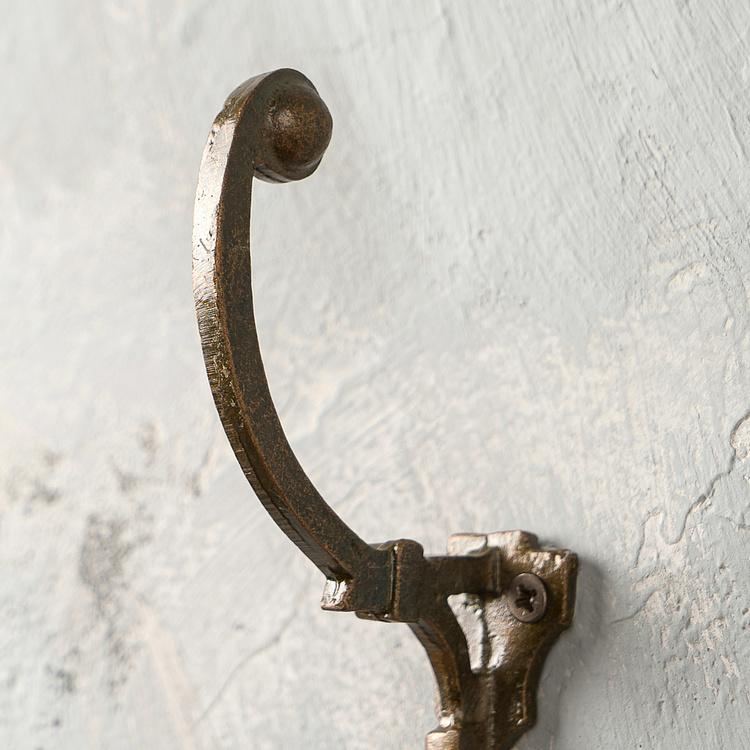 Двухрожковый чугунный крючок Ар-Нуво Art Nouveau Cast Iron Hook