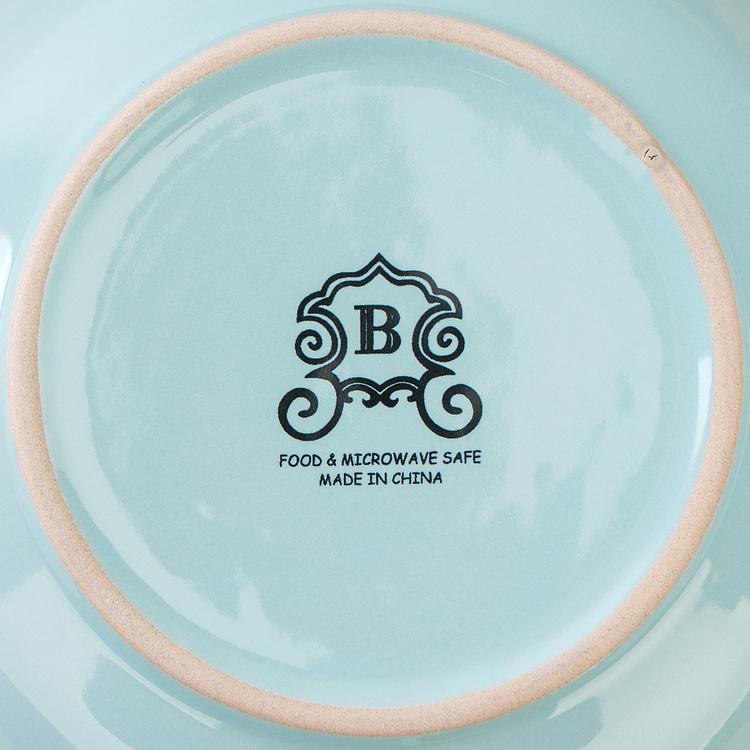 Сервировочная тарелка в деревенском стиле голубая Rustic Fare Serving Bowl Aqua