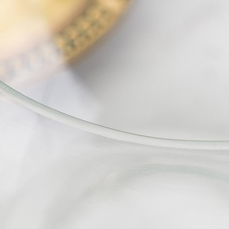 Ёмкость для хранения с латунной птичкой на крышке Glass Box With Brass Bird Lid