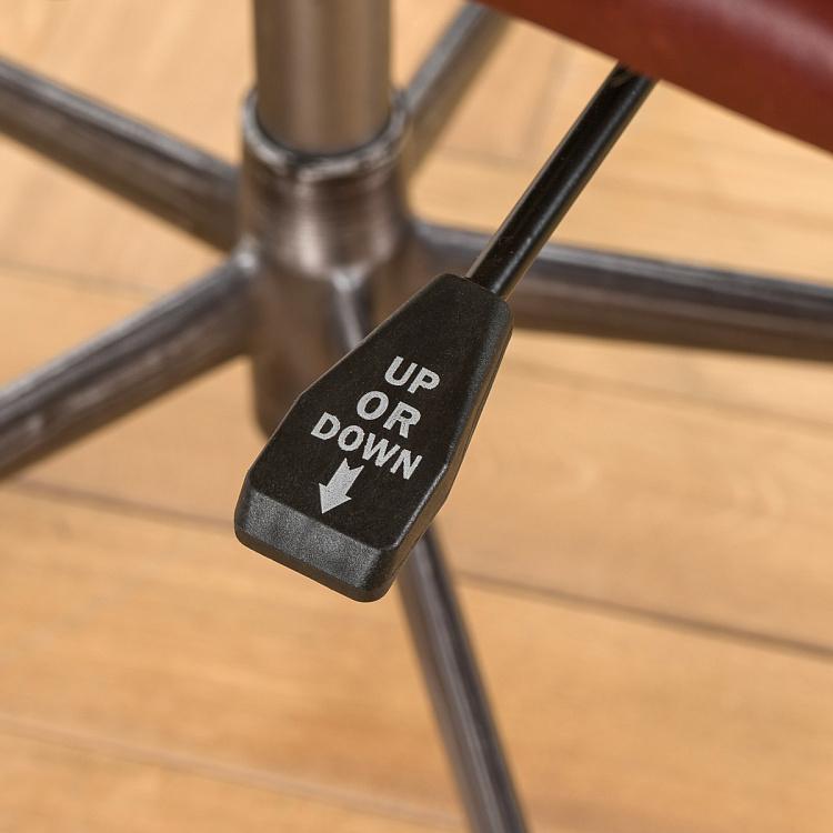 Рабочее кресло Неаполь, чёрные подлокотники Ufficio Napoli Armchair, Black Wood D