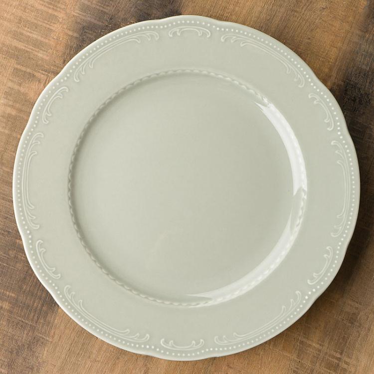 Серо-зелёная обеденная тарелка Старая Вена, S Vecchio Vienna Dinner Plate Small Sage Green
