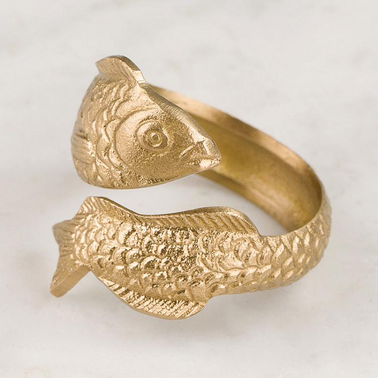 Кольцо для салфетки Золотая рыбка Goldfish Napking Ring Gold
