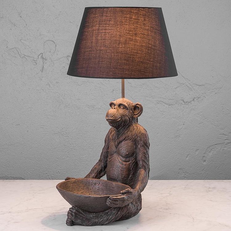 Настольная лампа с абажуром Обезьяна с блюдом Monkey Tray Lamp With Shade