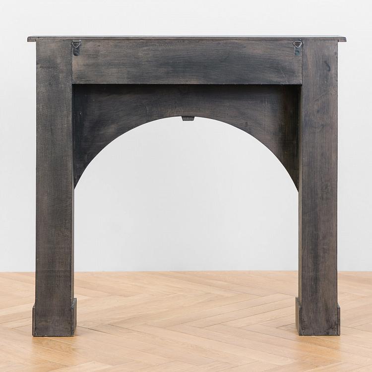 Декоративный чёрный камин-консоль Больё Beaulieu Wooden Fireplace Console Black