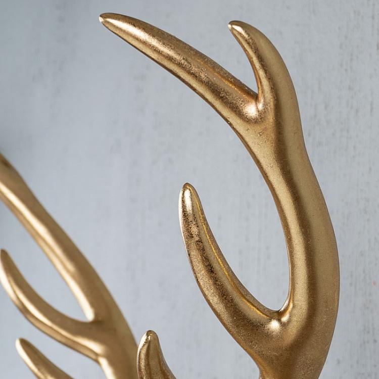 Новогоднее настенное украшение Голова Оленя Ornamental Deer Head Wall Display Brown/Burgundy 83 cm