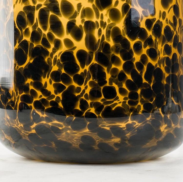 Стеклянная ваза с леопардовым узором Leopard Motif Glass Vase