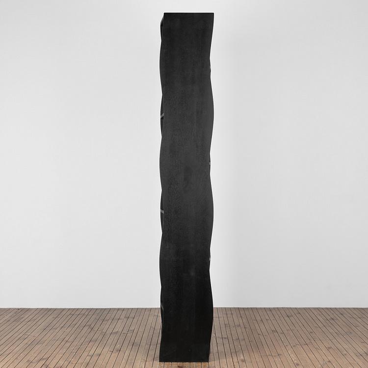 Чёрный стеллаж из дерева манго Бриз Brise Black Bookcase