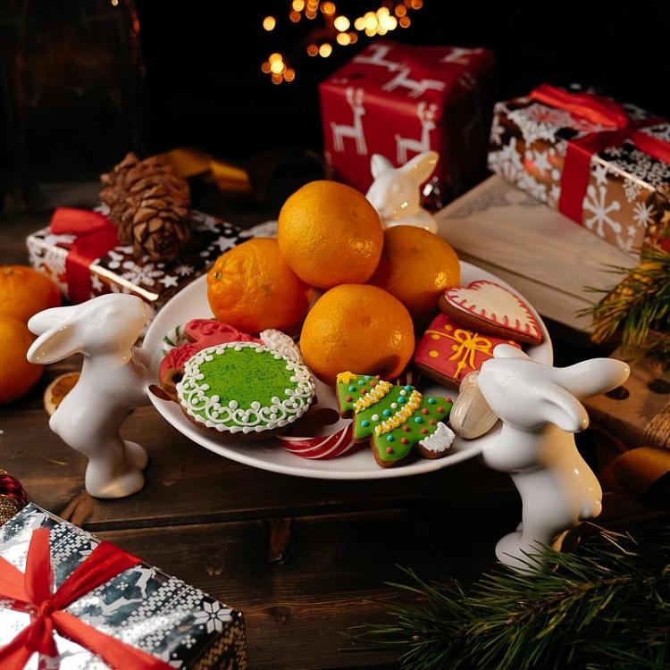 Сервировочная подставка-тортовница Кролики-воришки Plate For Sweets Rabbits Thieves