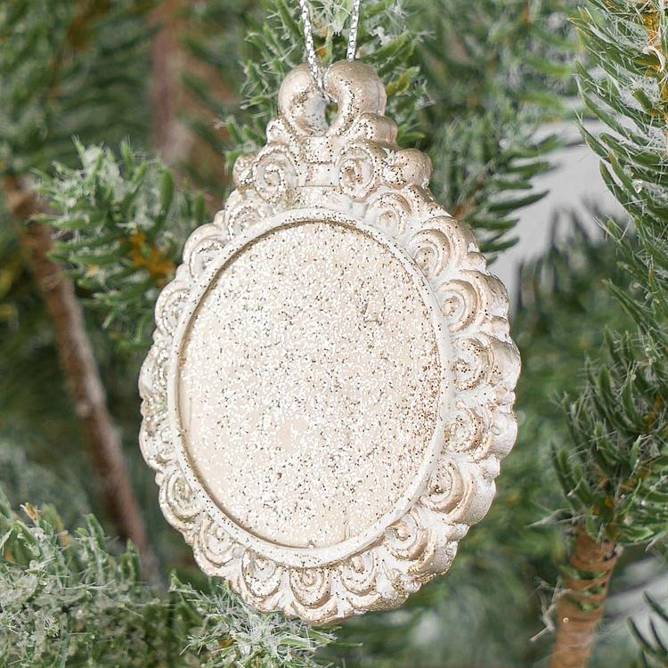 Набор из двух ёлочных игрушек Часы из Сладкого королевства Set Of 2 Candyland Clocks Pink Gold White 6 cm