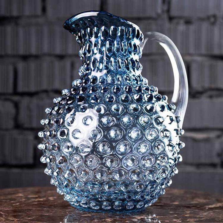 Сине-серый кувшин Диамант Pitcher Hobnail Mineral Blue Grey Large