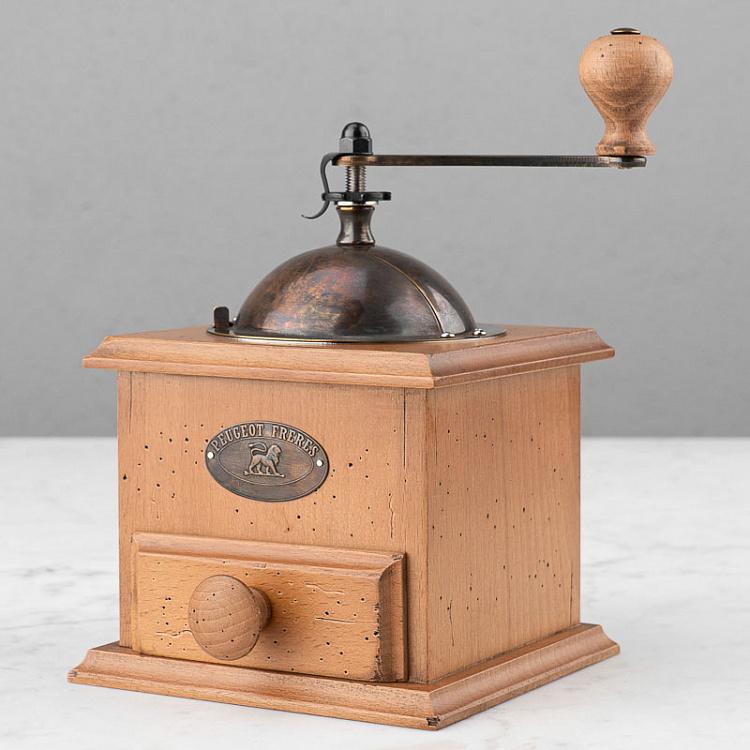 Мельница для кофе Антик, состаренное дерево Antique Coffee Mill Aged Wood