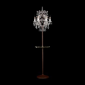 Crystal Floor Lamp With Tray