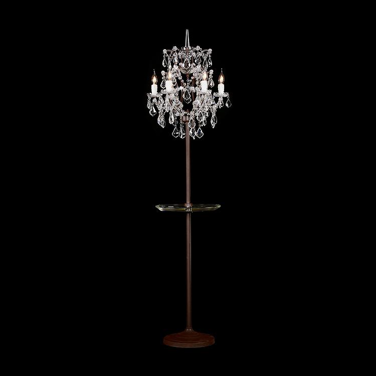 Хрустальный торшер со столиком Кристалл Crystal Floor Lamp With Tray