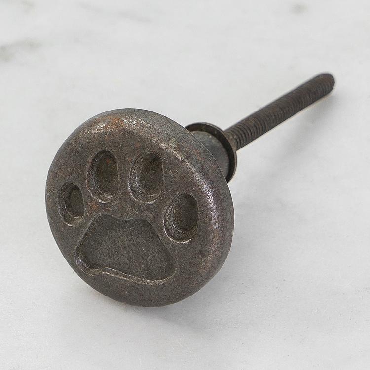 Мебельная ручка Отпечаток лапы Pewter Paw Print Knob