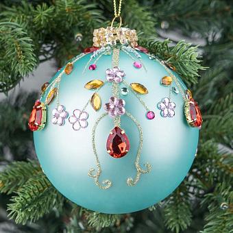 Rhinestones Ball Blue 10 cm