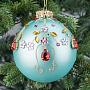 Ёлочная игрушка Rhinestones Ball Blue 10 cm