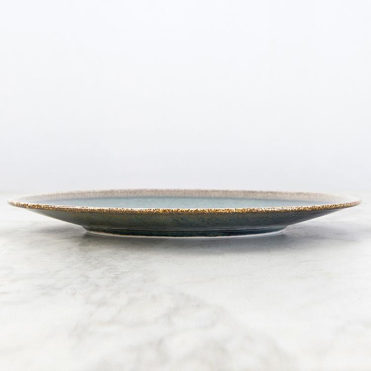 Обеденная тарелка сине-коричневая Блум Bloom Blue And Brown Dinner Plate