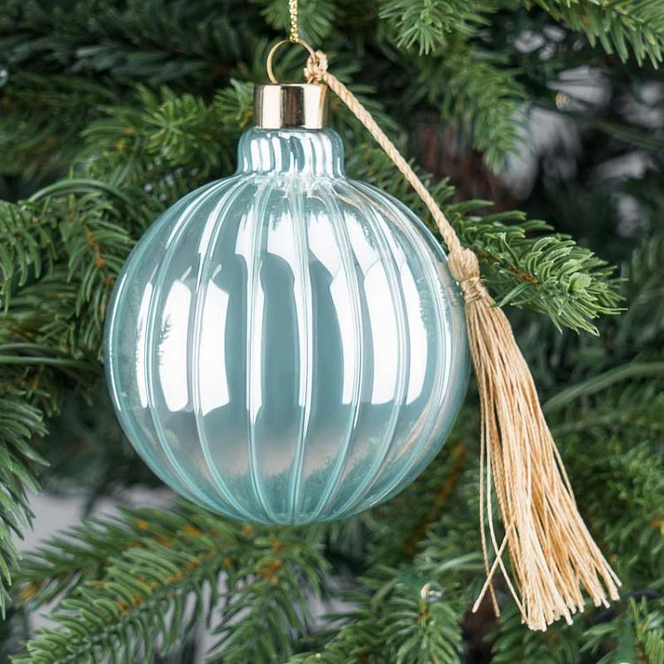 Ёлочная игрушка Зелёный шар с окошком Ball With Window Green 8 cm