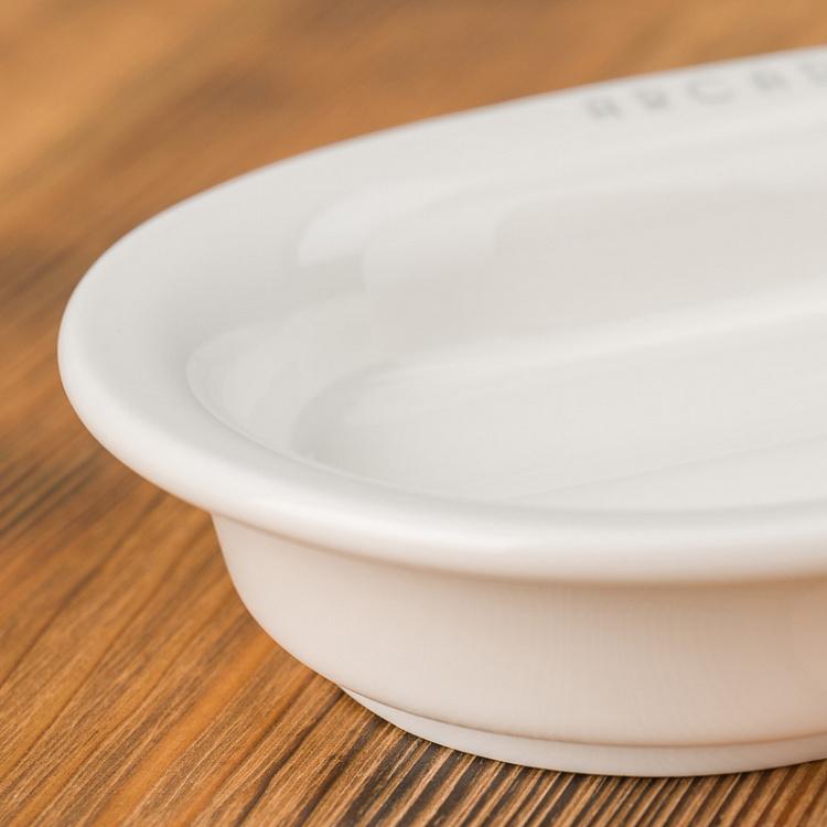 Овальная белая мыльница Аркада Arcade Soap Dish White