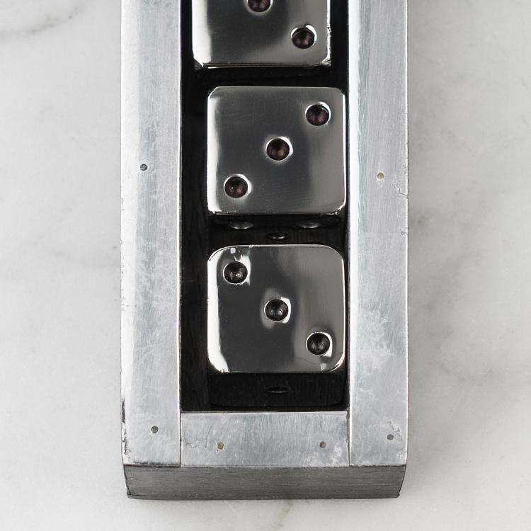 Пять металлических игральных костей в ящичке 5 Dices In Black Display