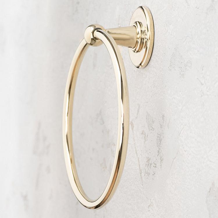 Настенный держатель-кольцо для полотенец золотого цвета Towel Ring Gold