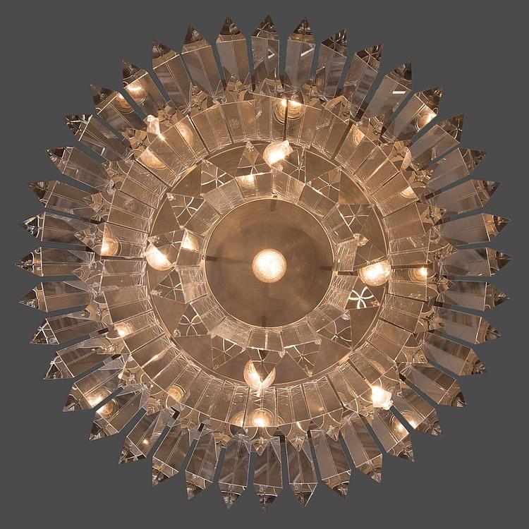 Накладная каскадная люстра Одеон с тремя кольцами Odeon Chandelier Flush 3 Rings