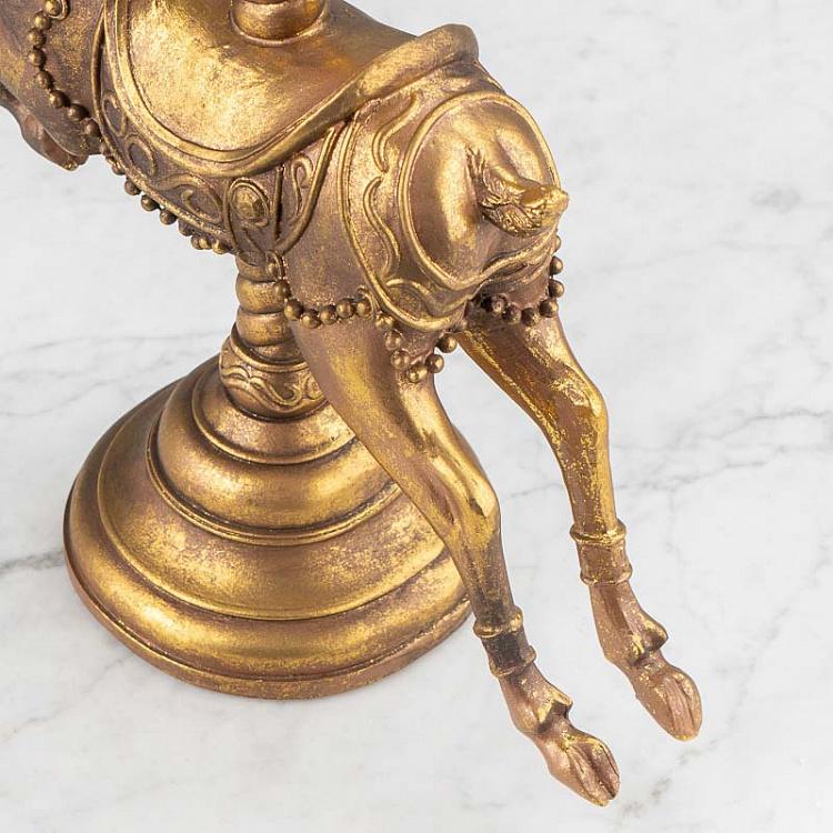 Подсвечник Олень-карусель Antique Carousel Deer Candle Holder Gold