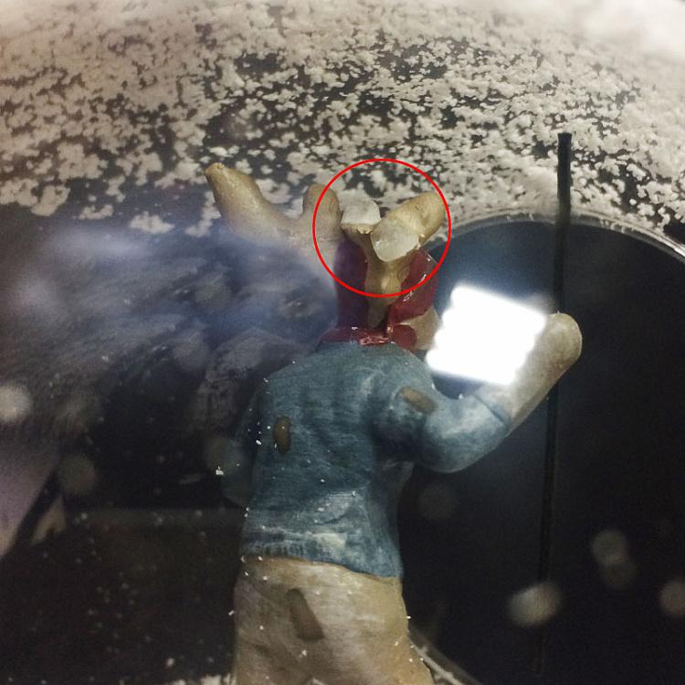 Набор из двух ёлочных шаров Лыжники-олени дисконт1 Set Of 2 Xmas Skiing Deers Blue/Blue 10 cm discount1