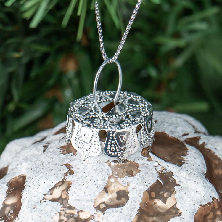 Набор из двух ёлочных игрушек Олени и сова в открытой шишке Set Of 2 Glass Deer And Owl In Open Pinecones Brown 10 cm