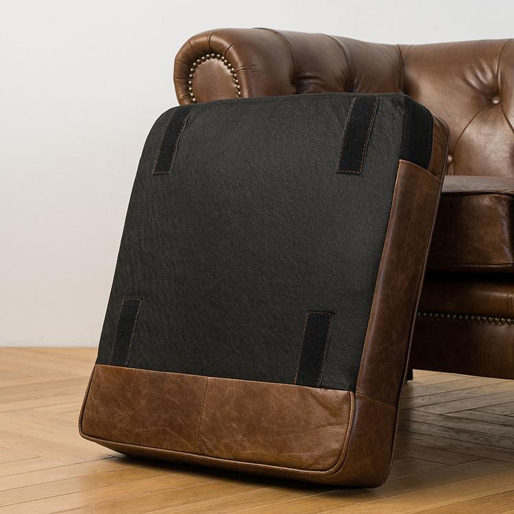 Трёхместный диван Парламент, красно-коричневые ножки Parlament 3 Seater, Red Brown Wood D