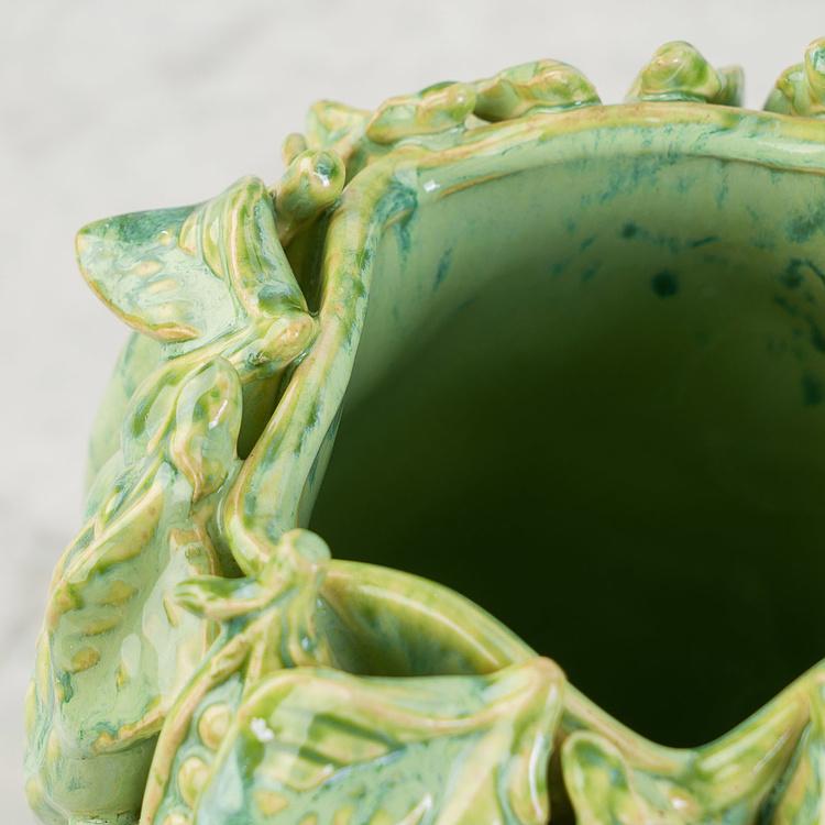 Зелёная узкая ваза Стручки гороха Peapod Green Vase Thin