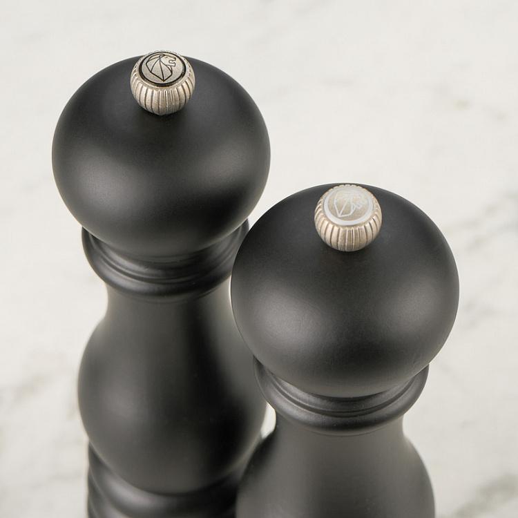 Набор из мельниц для соли и перца Париж, матовый чёрный Set Of 2 Paris Pepper Salt Mills Matte Black