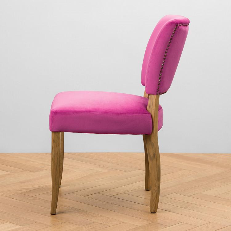 Стул Мами с заклёпками, светлые ножки Mami Dining Chair With Studs, Oak Brown