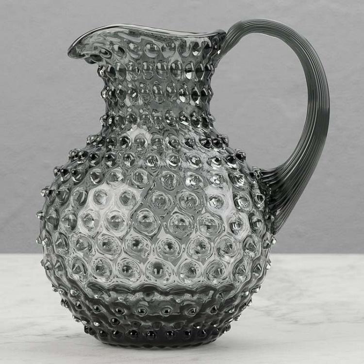 Серо-зелёный кувшин Диамант Pitcher Hobnail Sage Grey Large