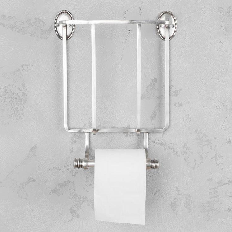 Держатель туалетной бумаги и журналов цвета состаренного серебра Beaded Magazine Toilet Roll Holder Antique Silver