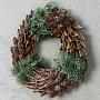 Новогодний венок Frost Pinecone Wreath Brown Green 34 cm