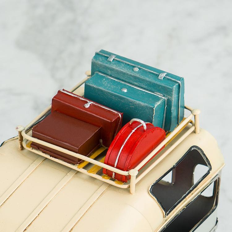 Статуэтка Винтажный Ленд Ровер с багажом Vintage Landrover With Luggage