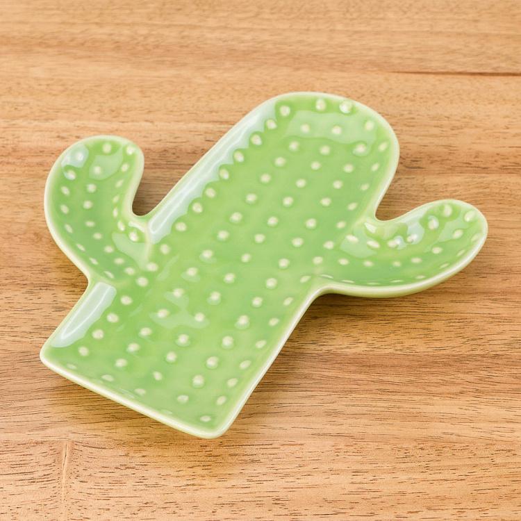 Салатовое сервировочное блюдо Пачи кактус Pachy Cactus Plate Light Green