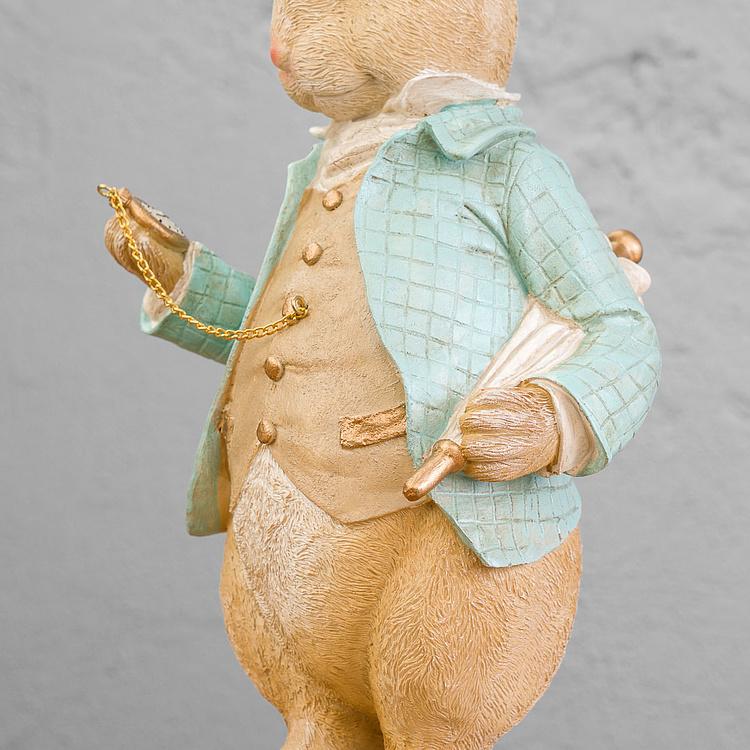 Новогодняя фигурка Опаздывающий кролик Too Late Rabbit Cream Blue 41 cm