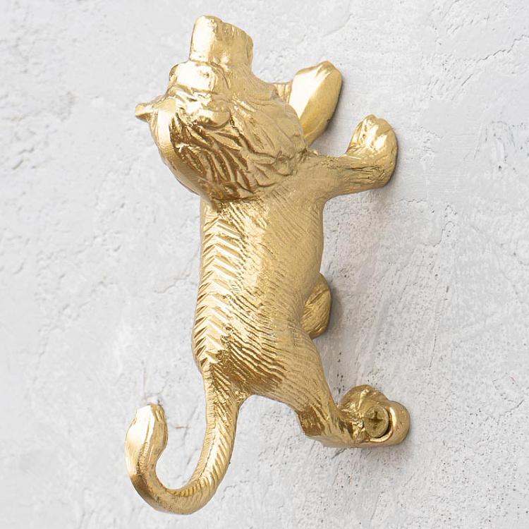 Крючок Лев золотой Coat Rack Lion Gold