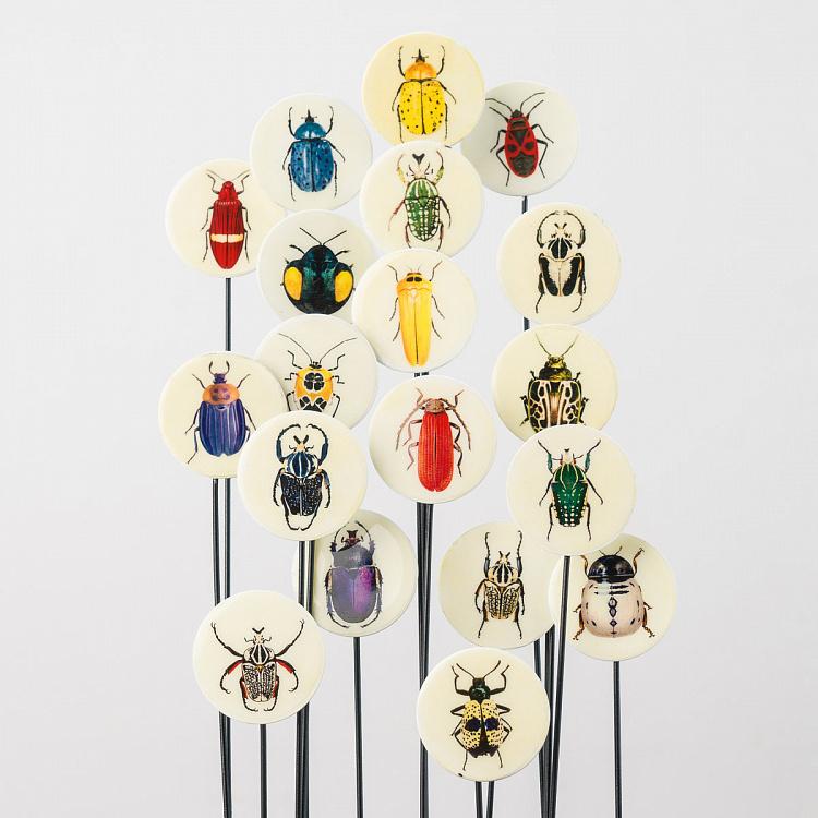 Статуэтка Разноцветные насекомые под стеклянным куполом Glass Dome With Colored Insects