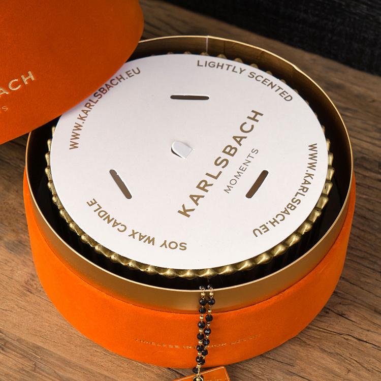 Аромасвеча в чёрном рифлёном стакане Блу Колье Дрифтвуд, L Aroma Candle In Black Striped Glass Blue Collier Driftwood Large