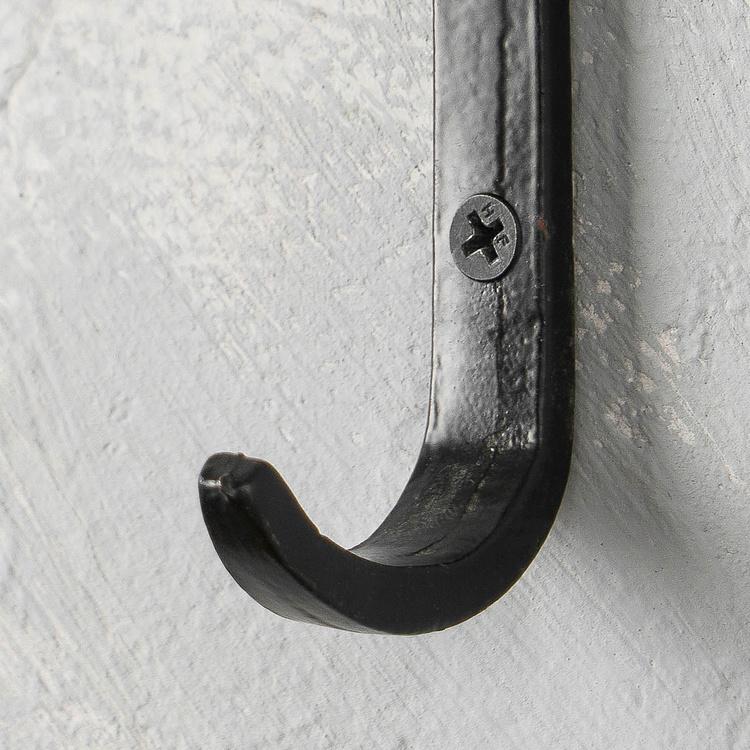 Двухрожковый крючок Железнодорожный костыль Railroad Spike Hook Black