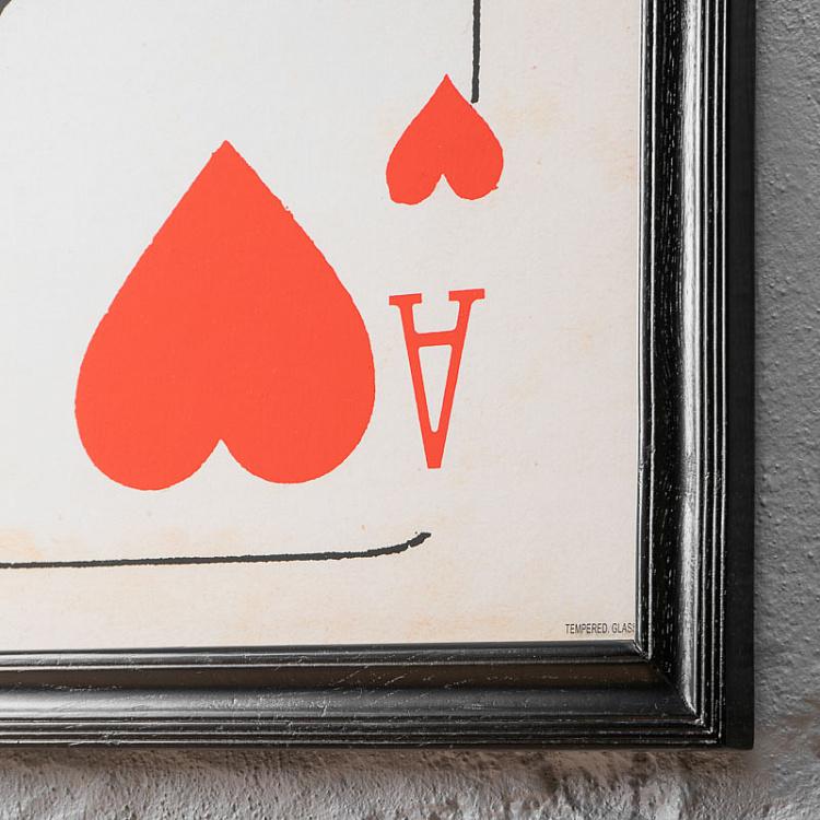 Картина-принт Червовый Туз Cards Aces Hearts