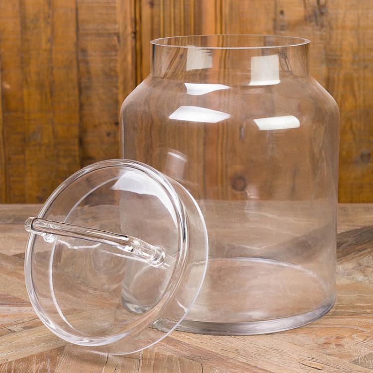 Стеклянная ёмкость для хранения, M Glass Vase With Straight Handle Medium