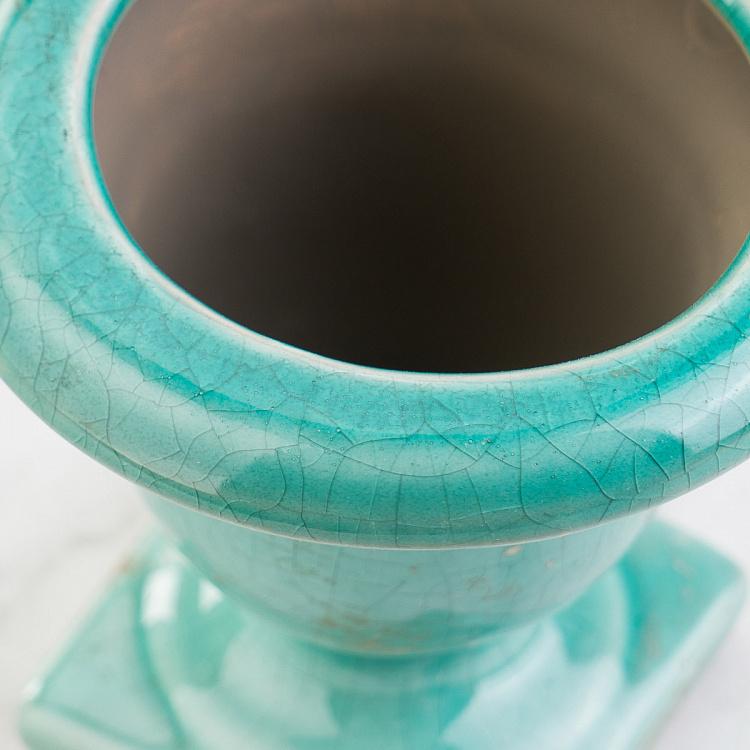 Бирюзовая мини-ваза Медичи, S Medicis Vase Aqua Green Small