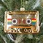 Ёлочная игрушка Glass Awesome Mix Tape Cassette Gold 10,5 cm