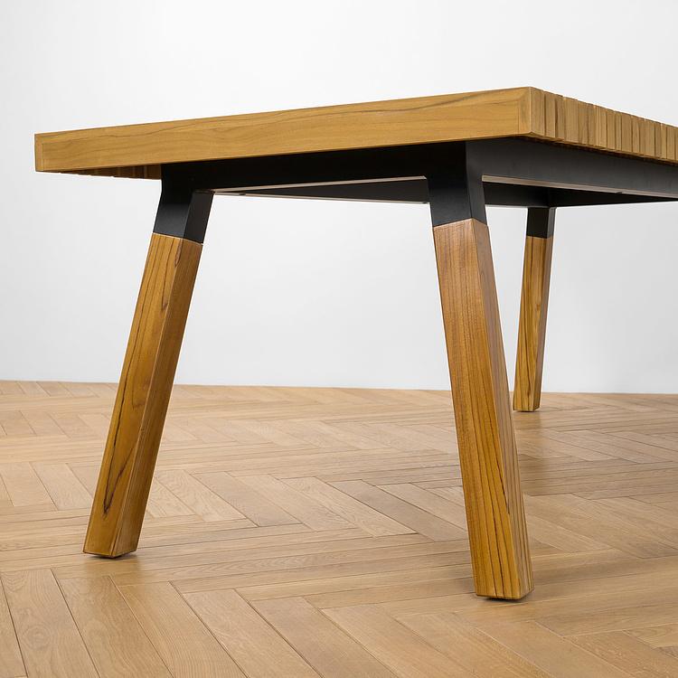 Садовый обеденный стол из тика Блоу Blow Dining Table, Golden Teak