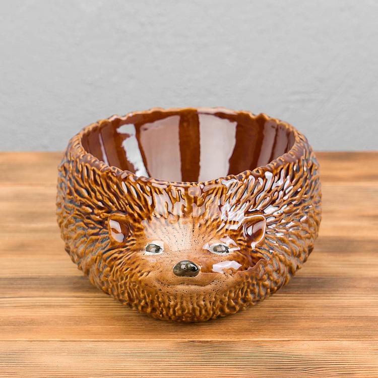 Салатница Ёж Stoneware Hedgehog Bowl Brown