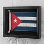 Арт-объект Shadow Box Flag Cuba Mini